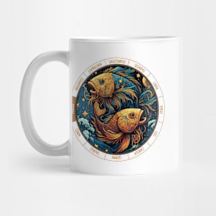 ZODIAC Pisces - Astrological PISCES - PISCES - ZODIAC sign - Van Gogh style - 1 Mug